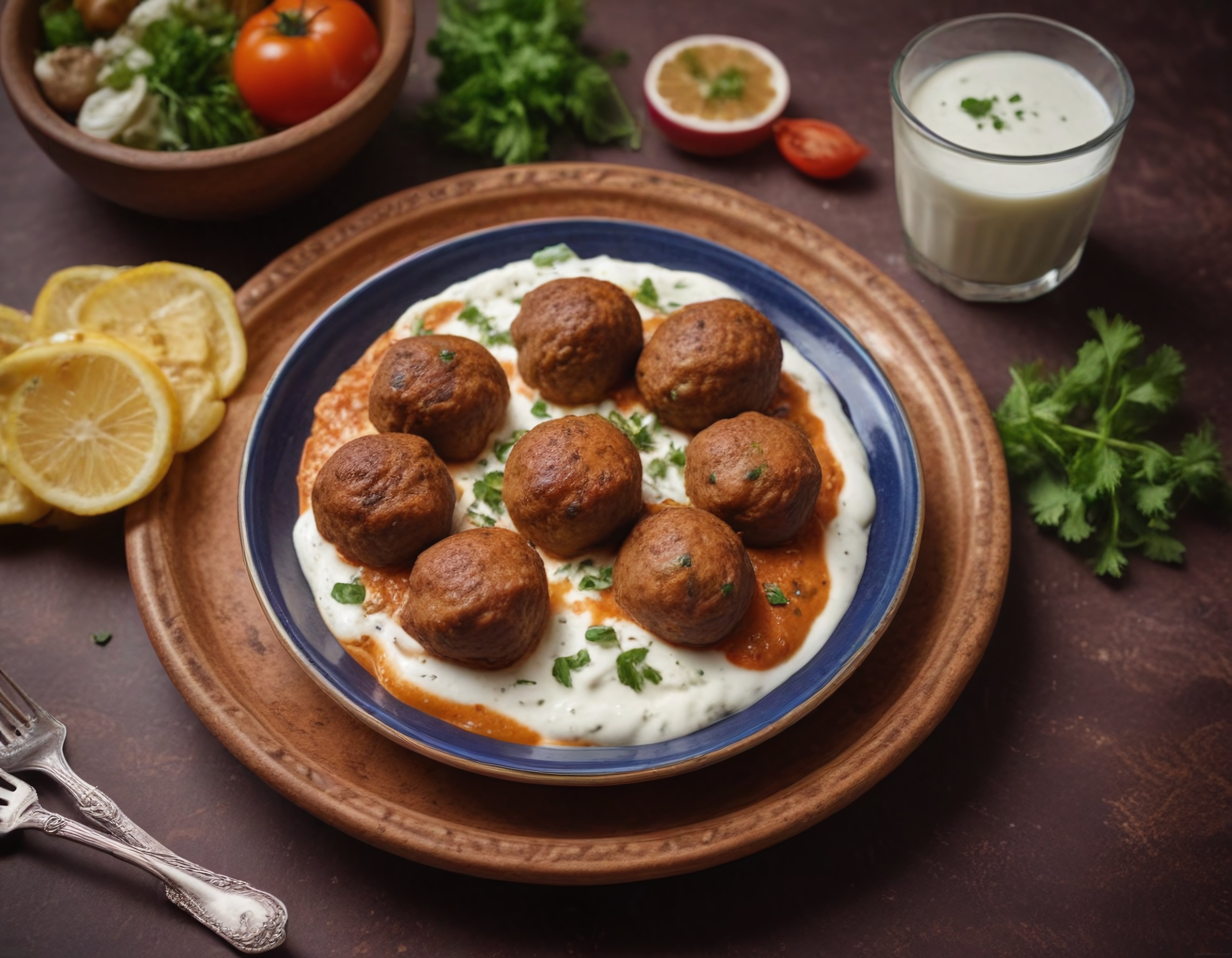 Yoğurt ve Baharat Soslu Köfte Tabağı: Davet Sofralarının Vazgeçilmezi
