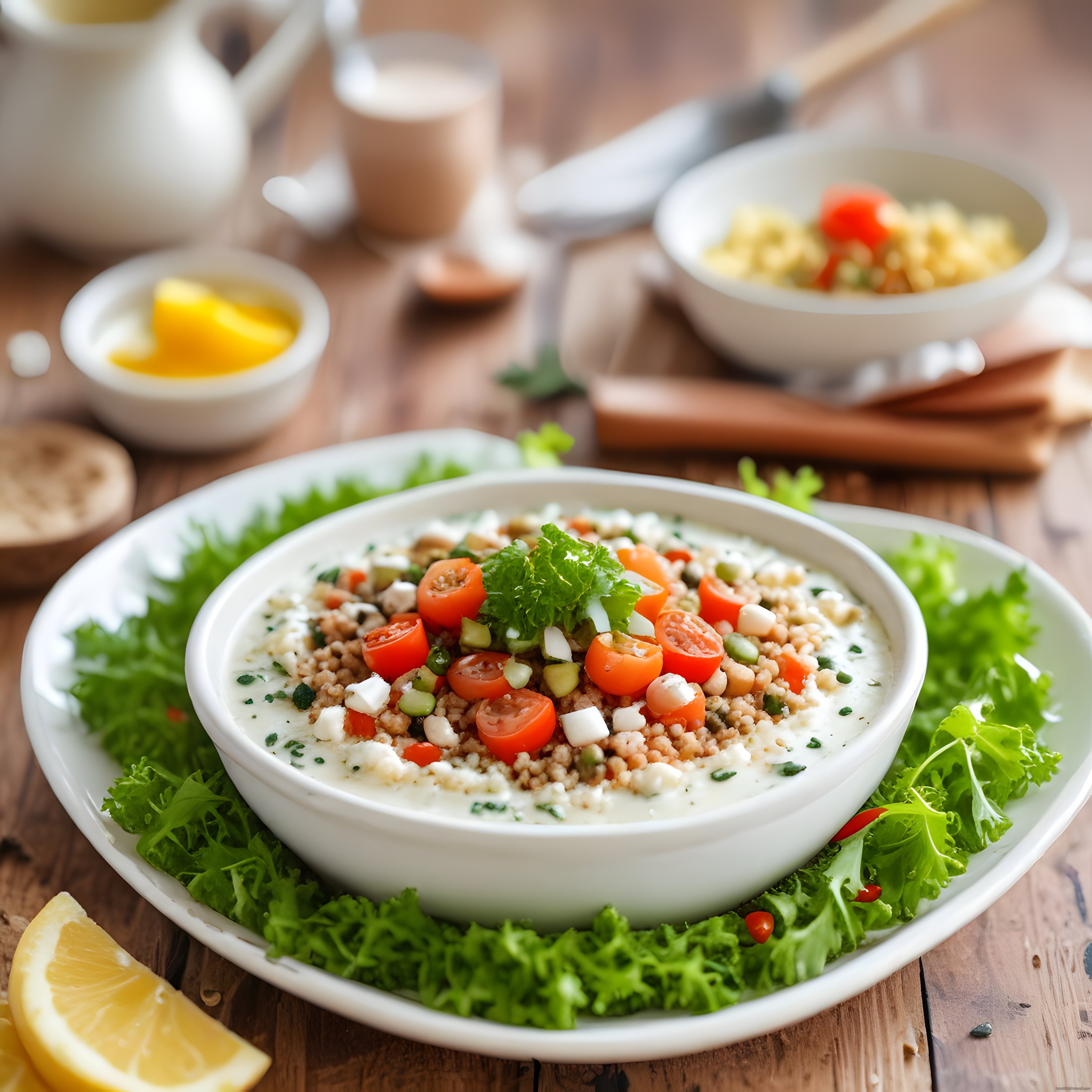 Yoğurtlu Kasede Bulgur Peynir ve Taze Domatesli Sağlıklı Tarif