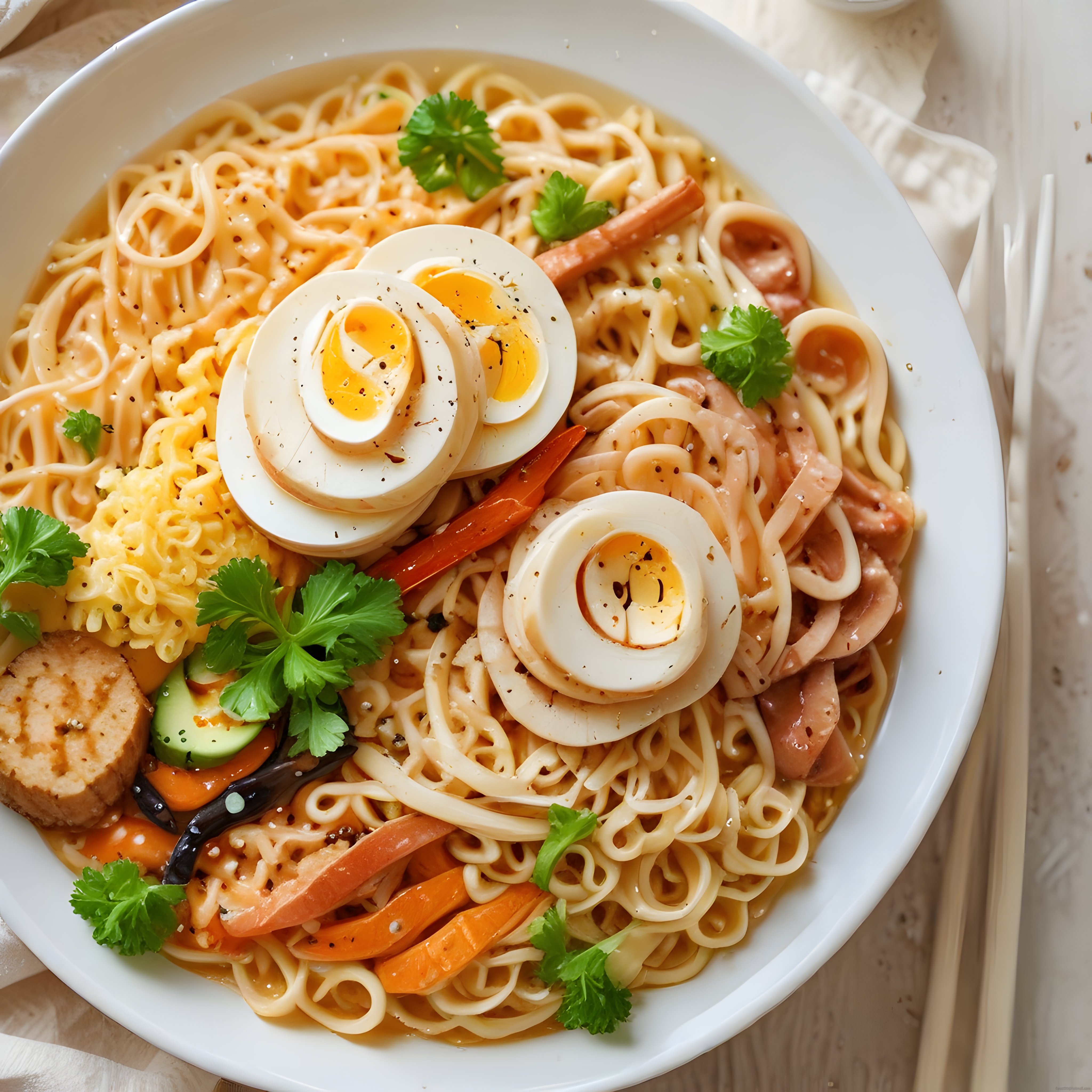Yumurta ve Sebzeli Noodle Kasesi: Besleyici Asya Mutfağı Lezzeti