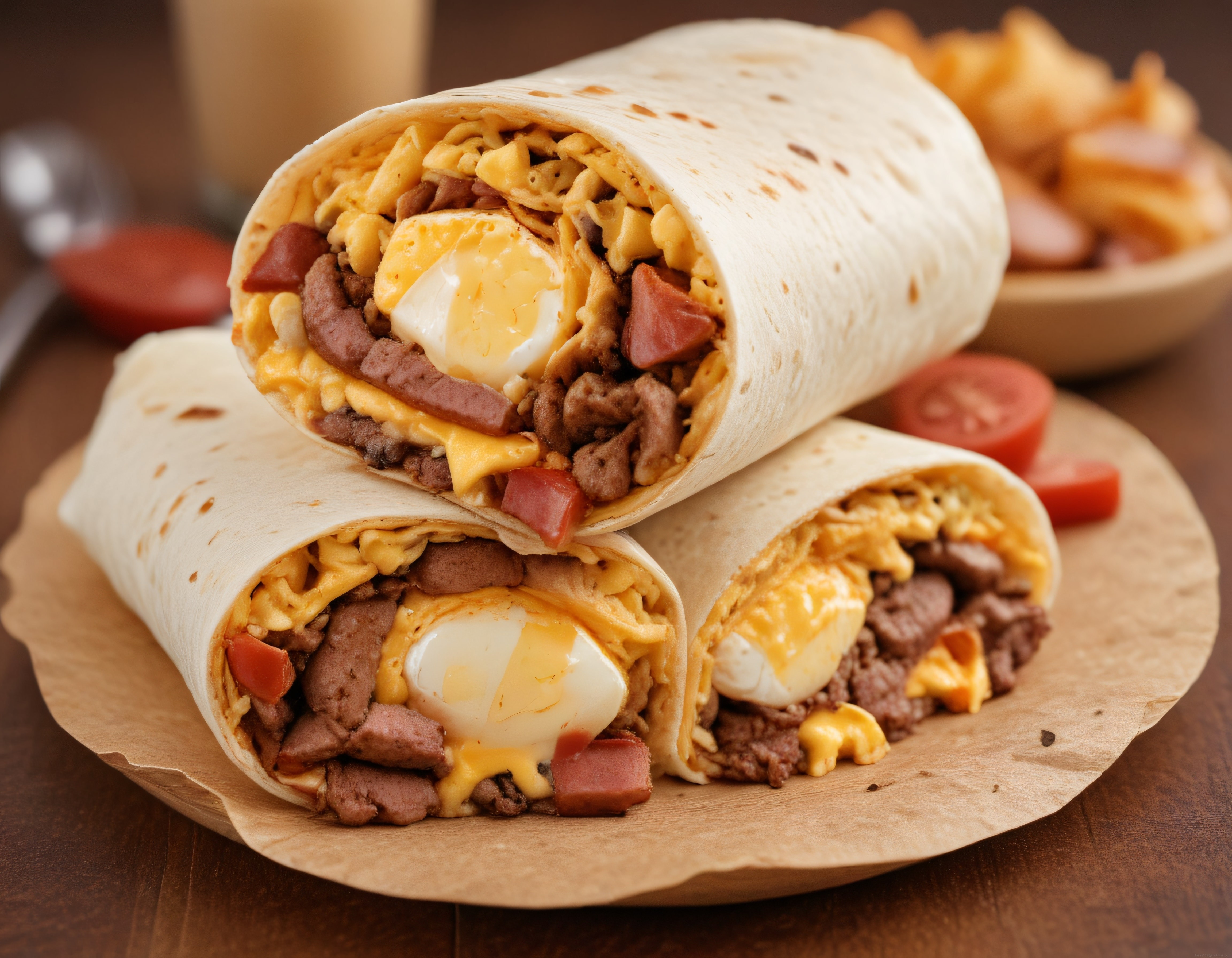 Yumurtalı Etli Peynirli Kahvaltı Dürümü ile Lezzetli Bir Başlangıç