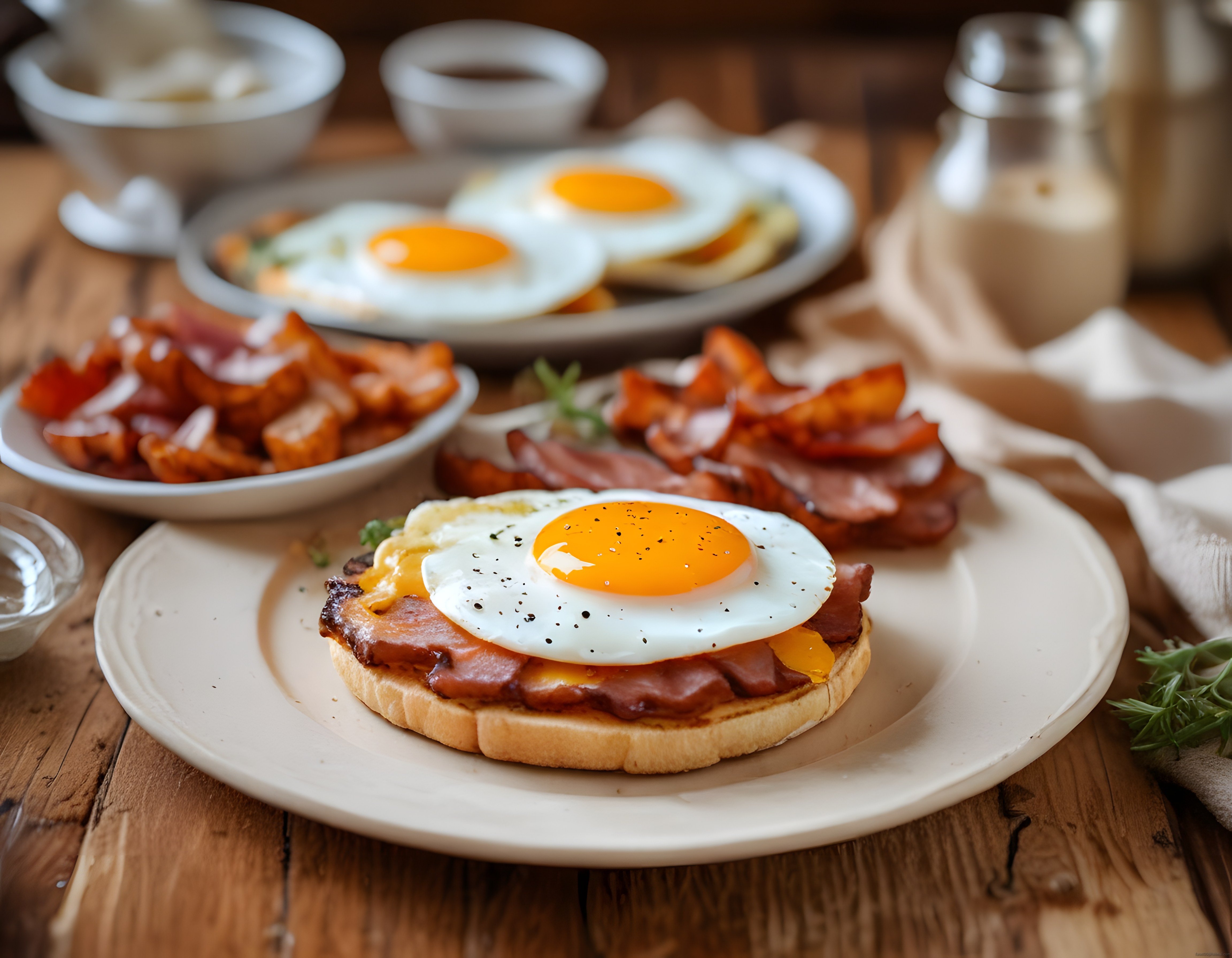 Yumurtalı Pastırmalı Tost ve Kahvaltılık Çıtır Patates ile Sıcak Sunum