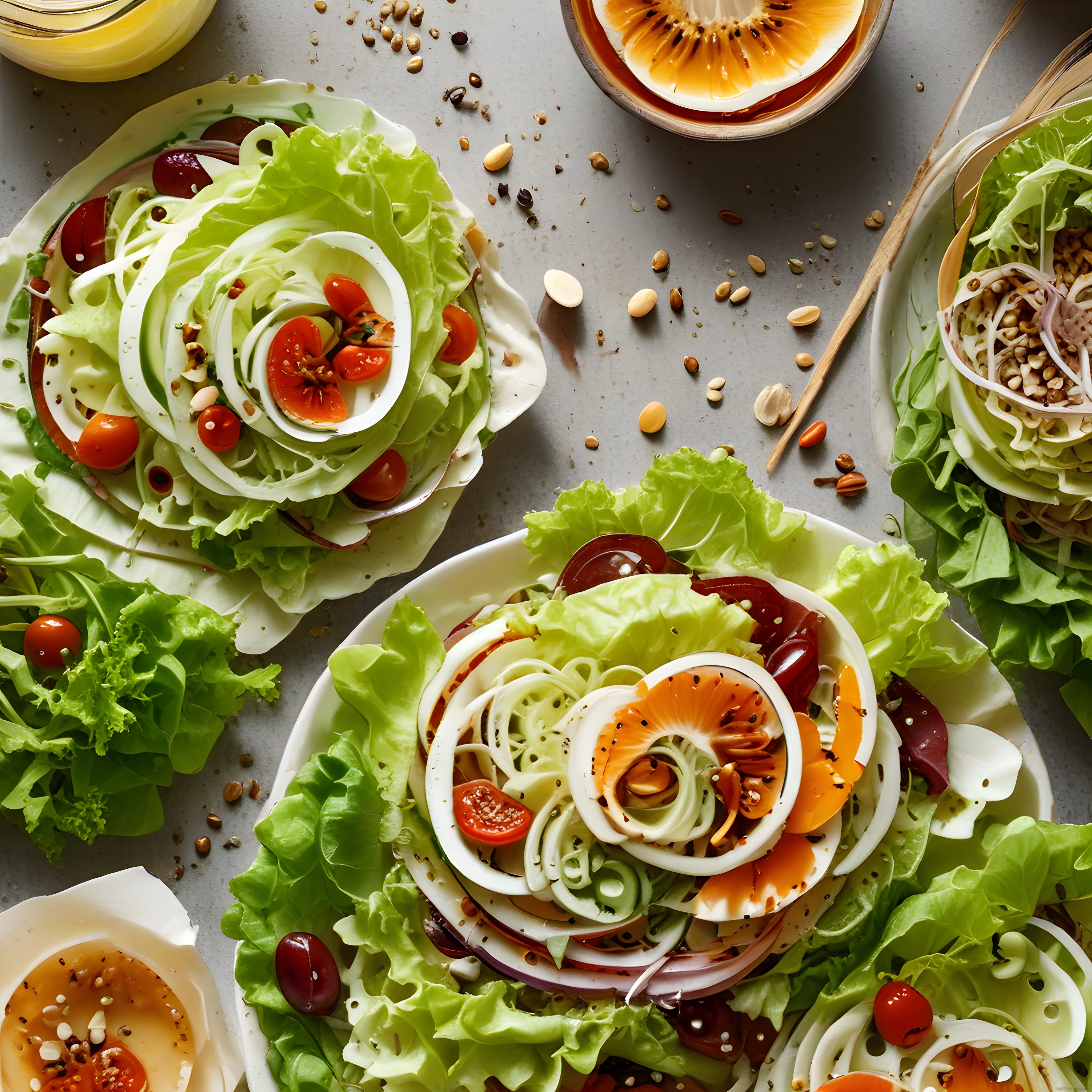 Yumurtalı Salata Kasesi ve Taze Sebzelerle Sağlıklı Brunch Sunumu