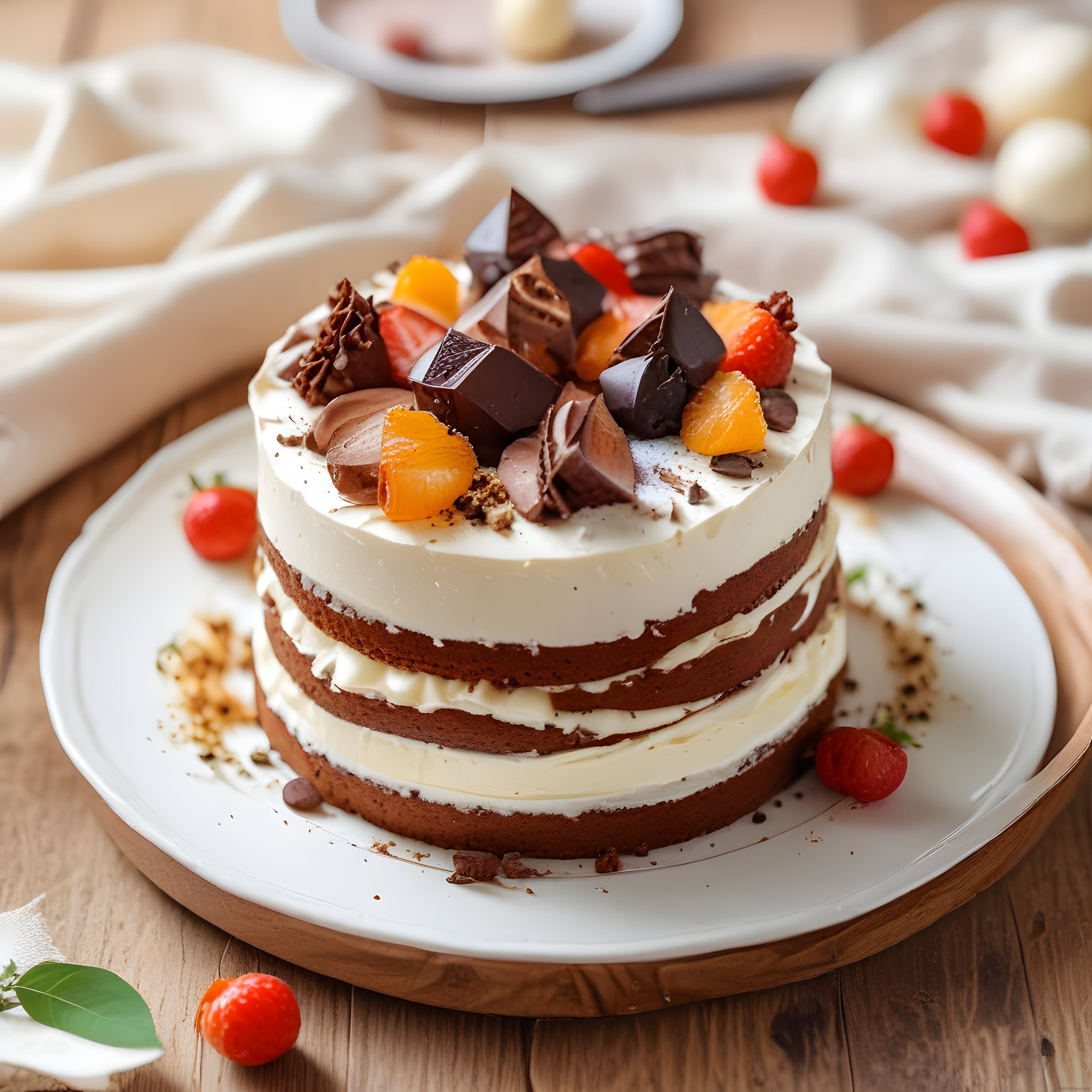 Yumuşacık Kek Katmanlı Meyveli Naked Cake Tarif ve Sunum Rehberi