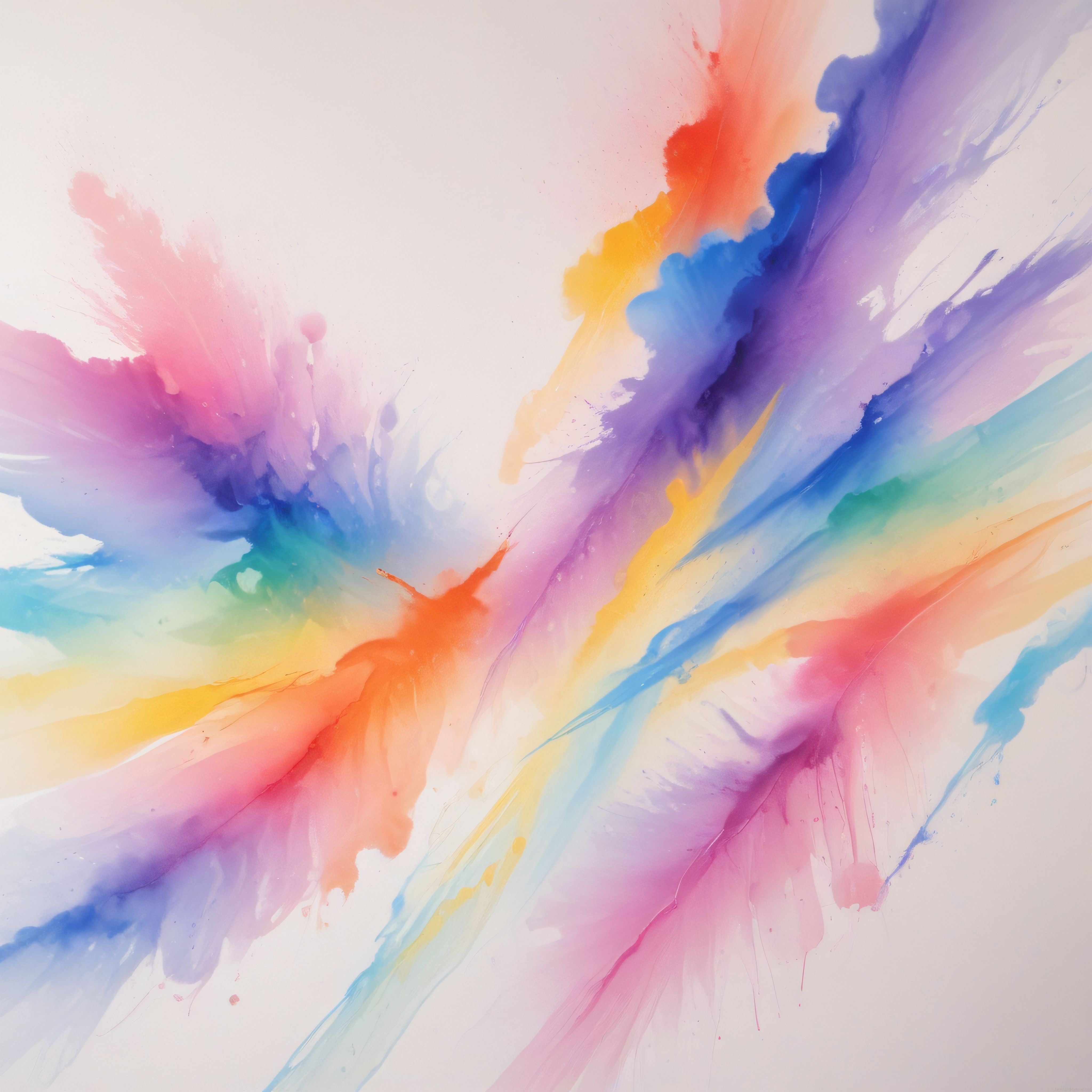 Yumuşak Geçişli Pastel Suluboya Lekeleriyle Soyut ve Huzurlu Sanat Eseri