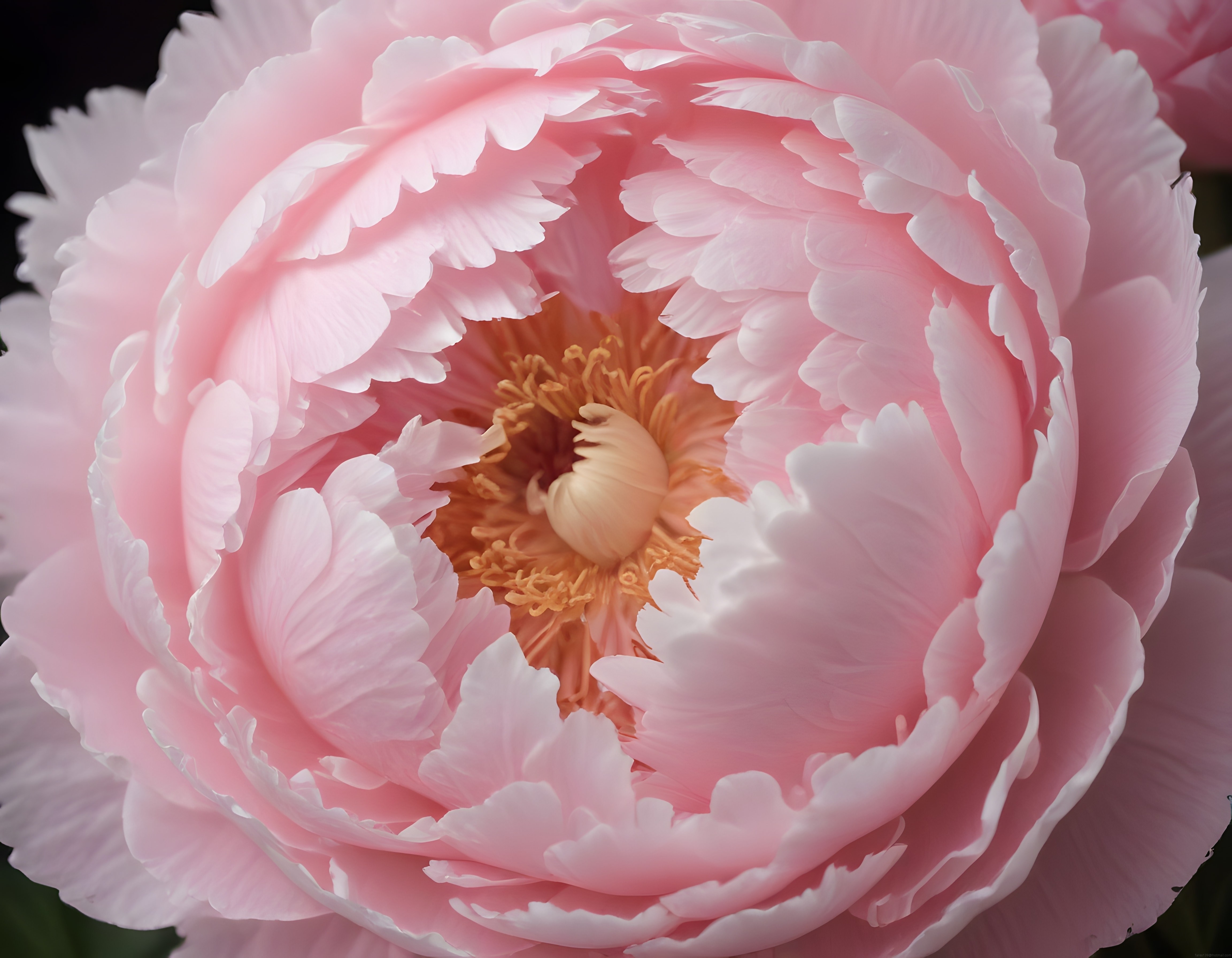 Yumuşak Pembe Tonda Açan Şakayık Çiçeği Makro Fotoğrafı ve Doğal Detayları