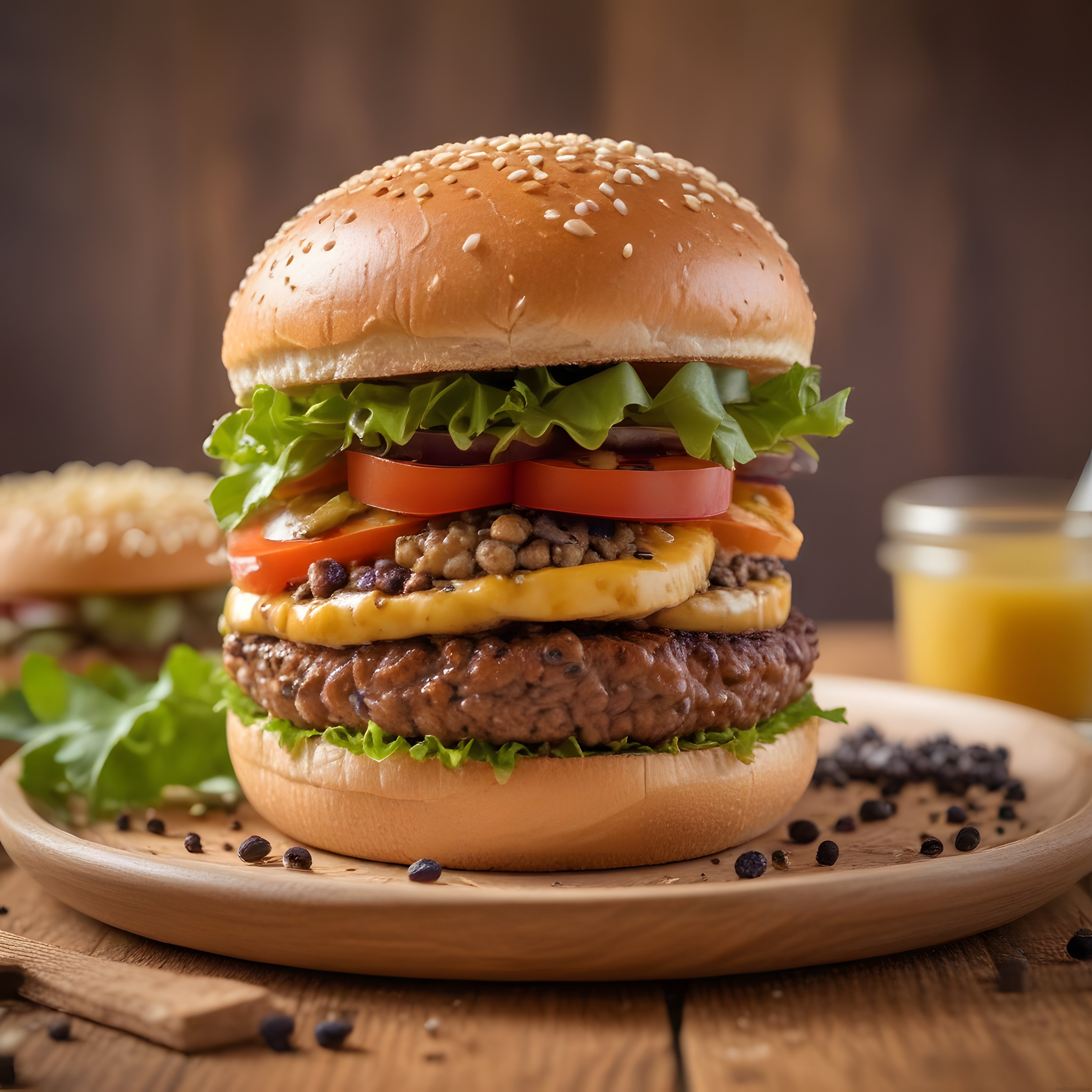 Yumuşak Susamlı Ekmek ve Izgara Köfteyle Ev Yapımı Hamburger Tarifi