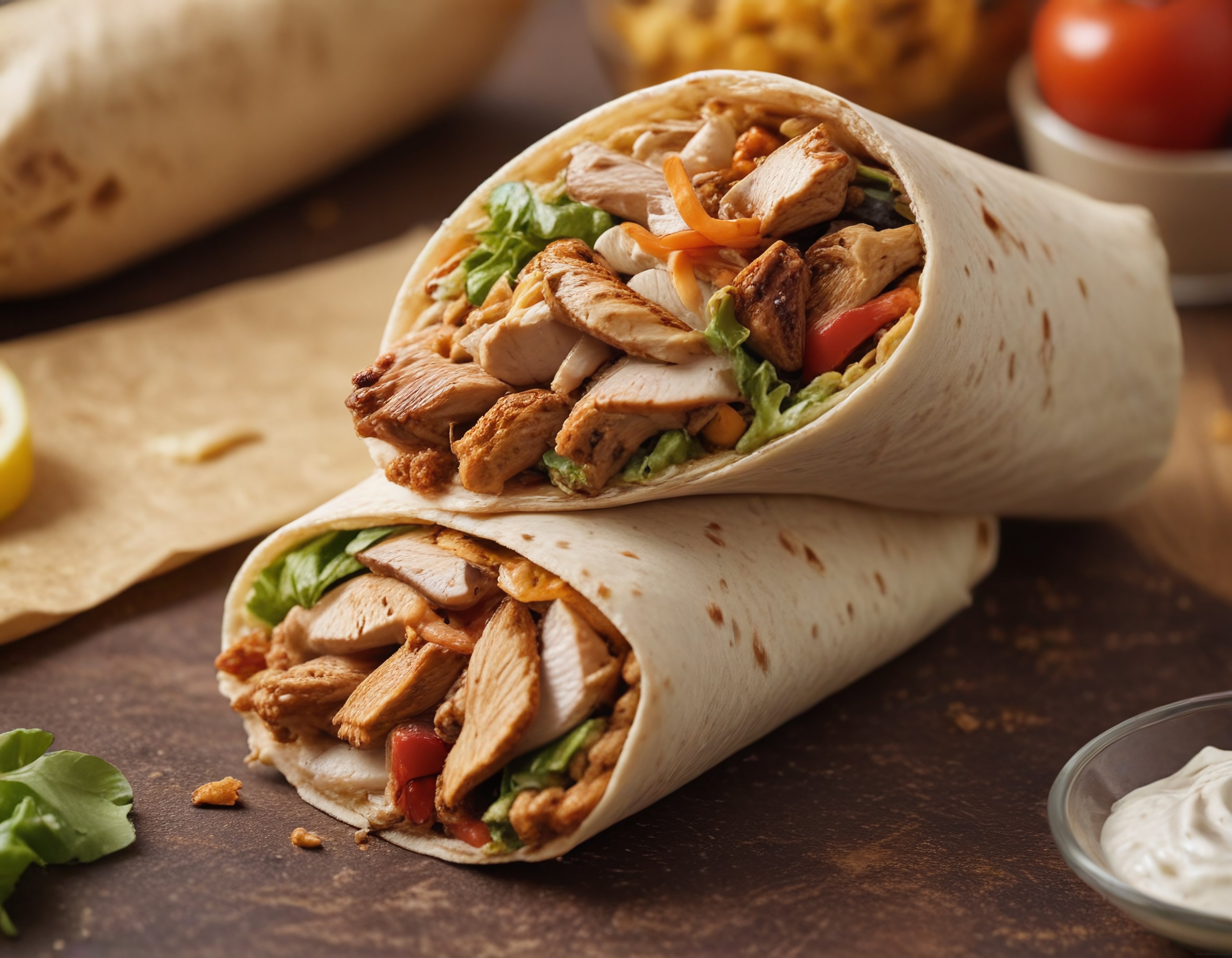 Yumuşak Tortilla ile Ev Yapımı Tavuklu Wrap Tarifi ve Püf Noktaları