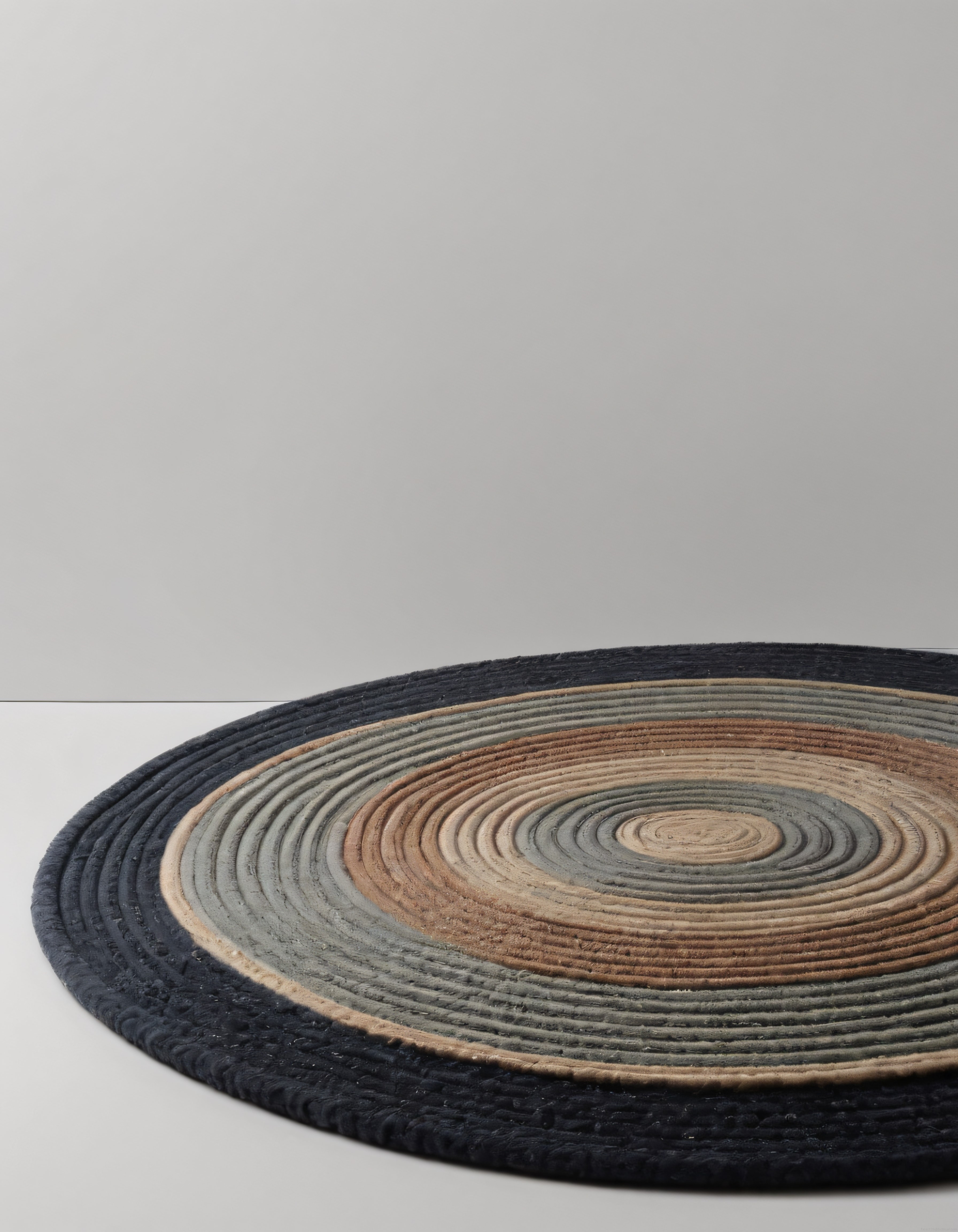 Yuvarlak Dokuma Kilim: Pastel ve Doğal Renklerle Salon Dekorasyonu