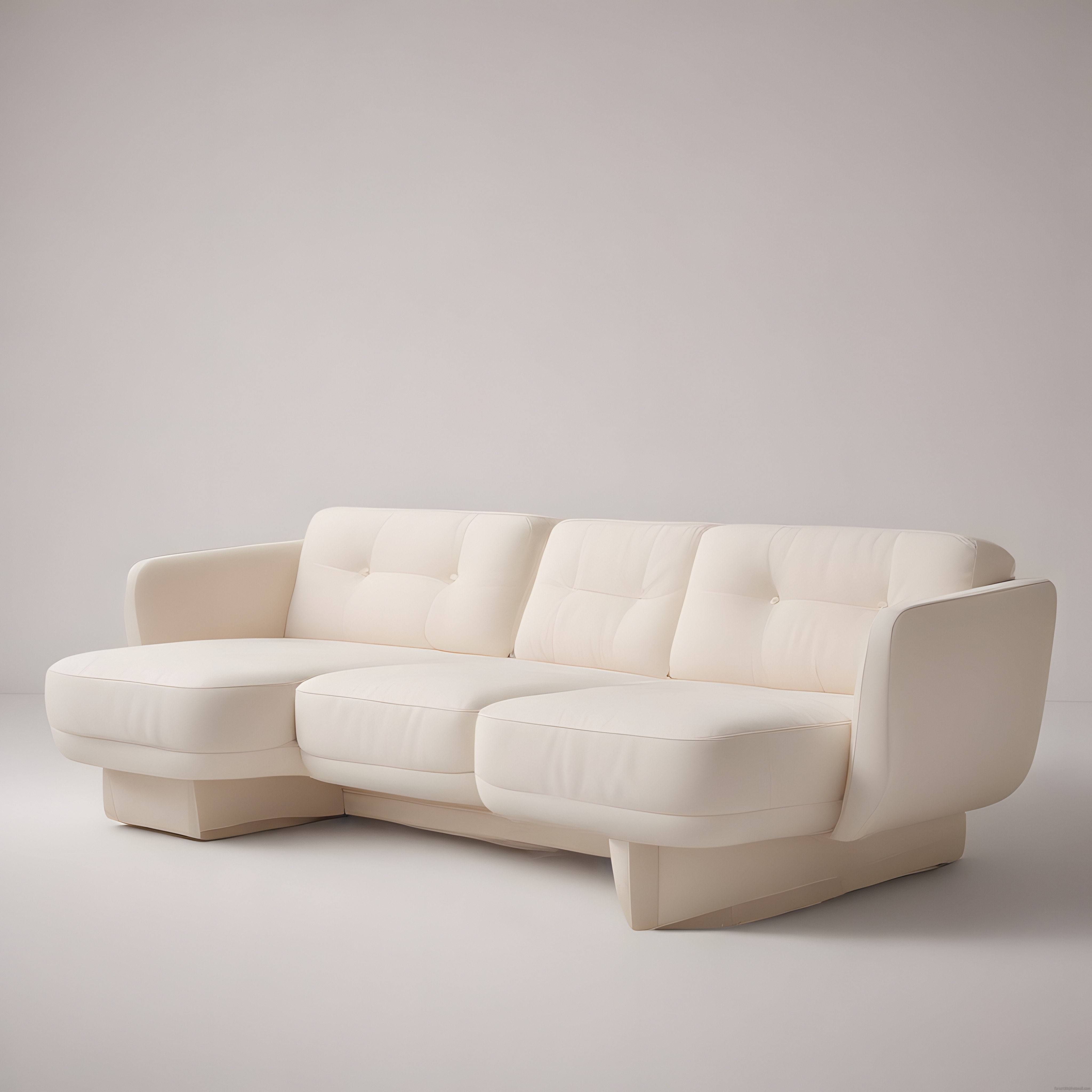 Yuvarlak hatlı modern krem kanepe ile minimalist iç mekan dekorasyon önerileri