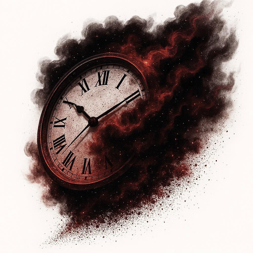 Zamanın Dumanı: Eski Bir Saatin Gizemli ve Sürreal Dijital Sanat Yolculuğu