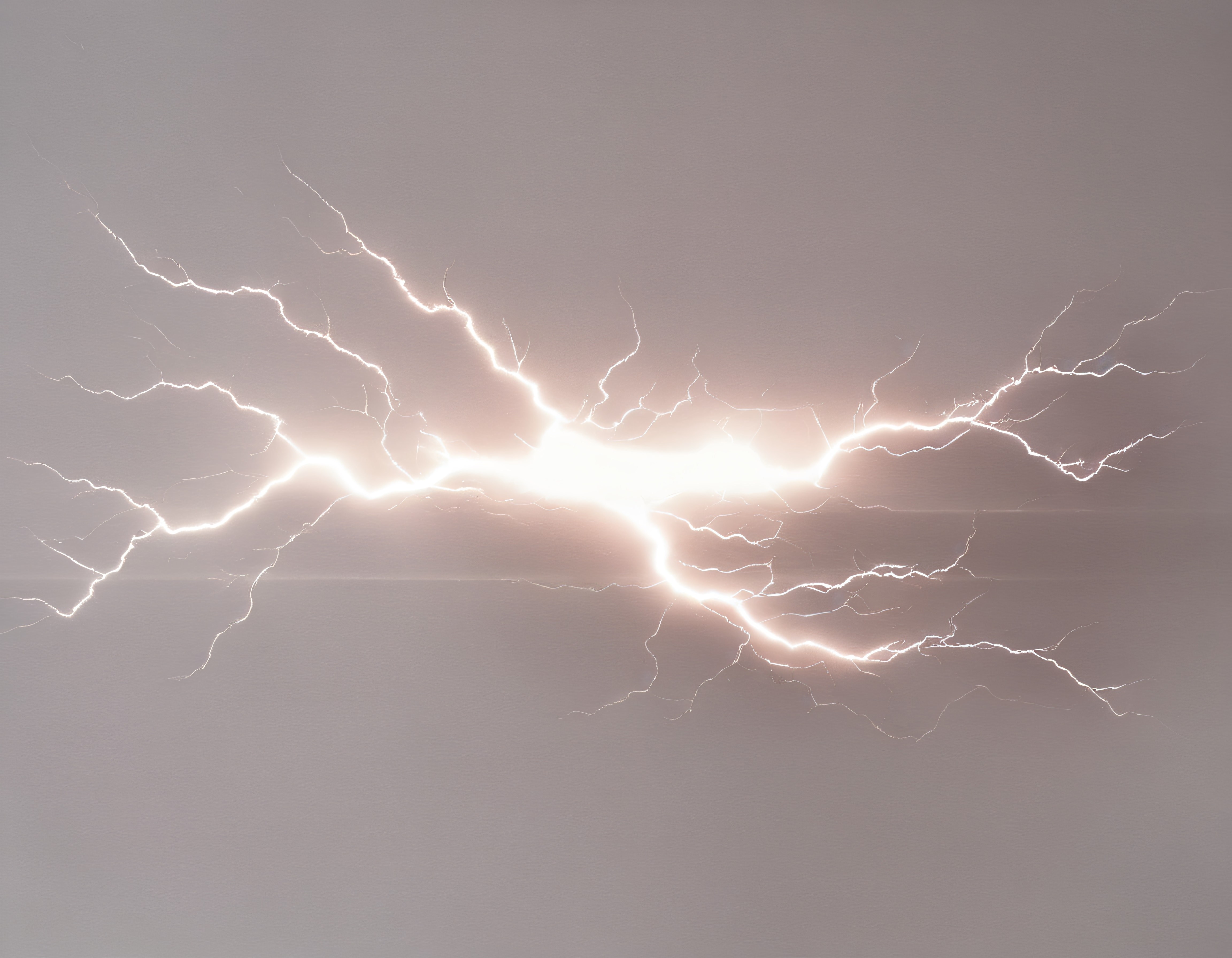 Zarif Bej Zeminde Parlayan Şimşek Desenleri ve Soyut Işık Kompozisyonu