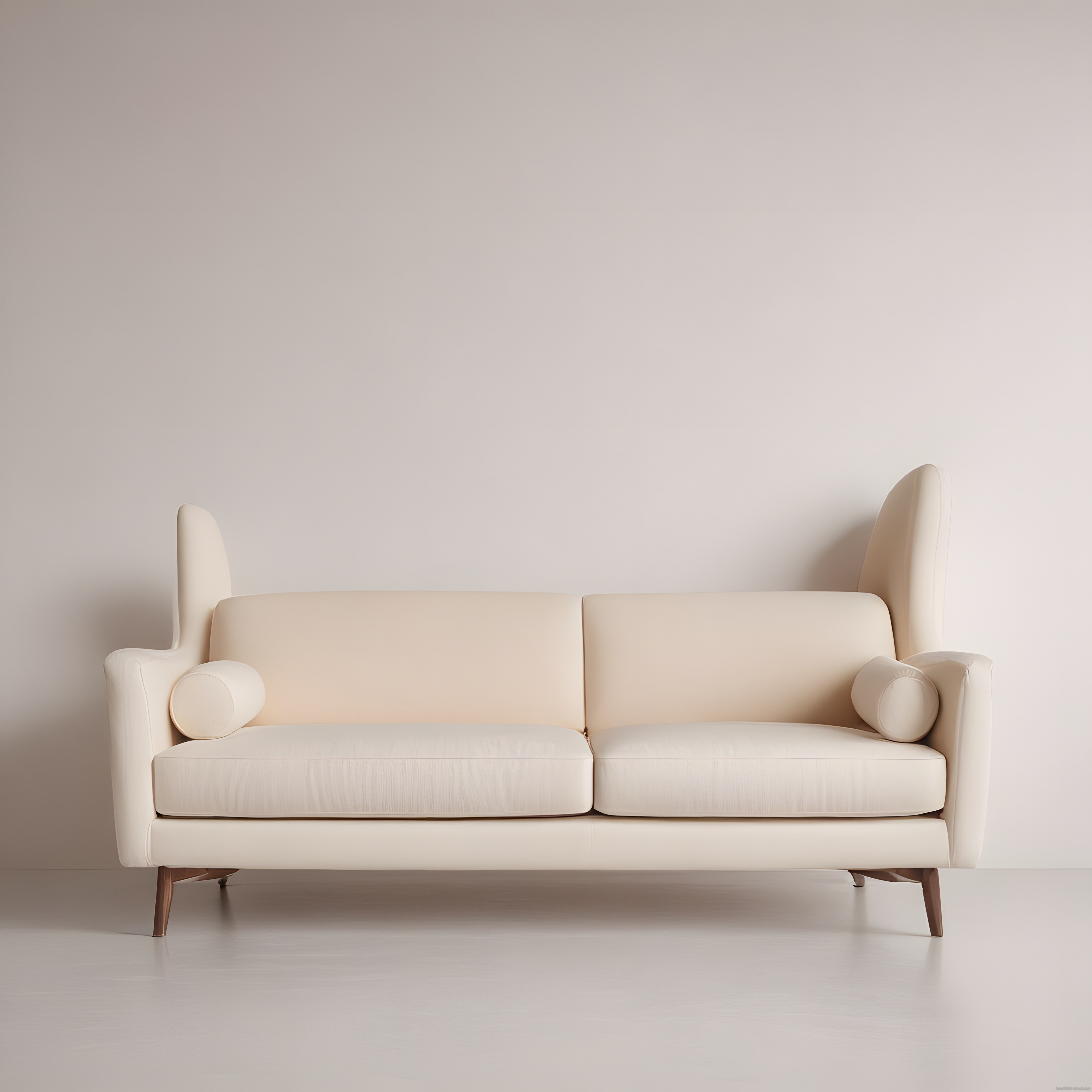Zarif Krem Rengi Modern Koltuk ve Minimalist Salon Dekorasyonu Örneği