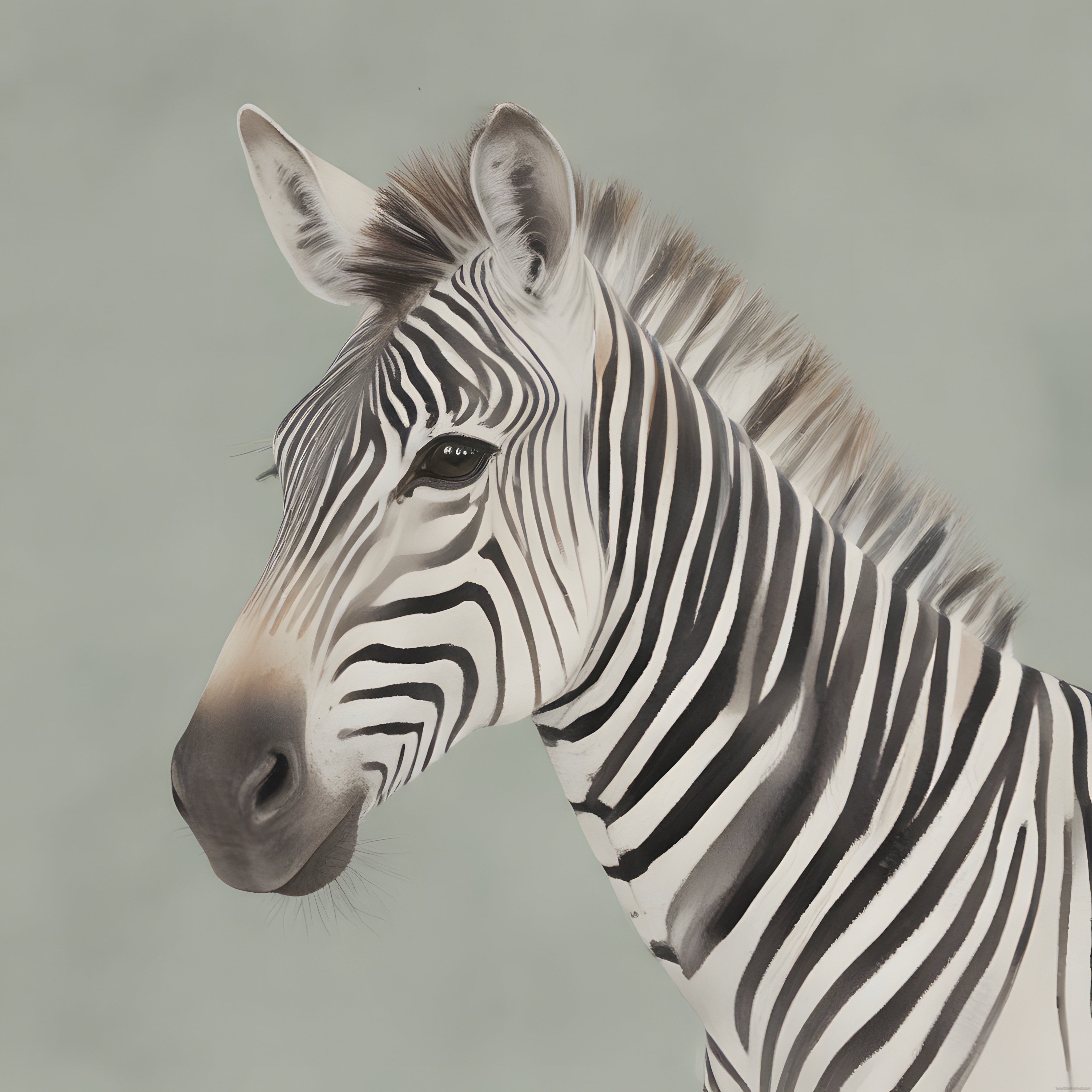 Zebra Portresi: Siyah Beyaz Desenlerin Sanatsal Yakın Çekim Güzelliği