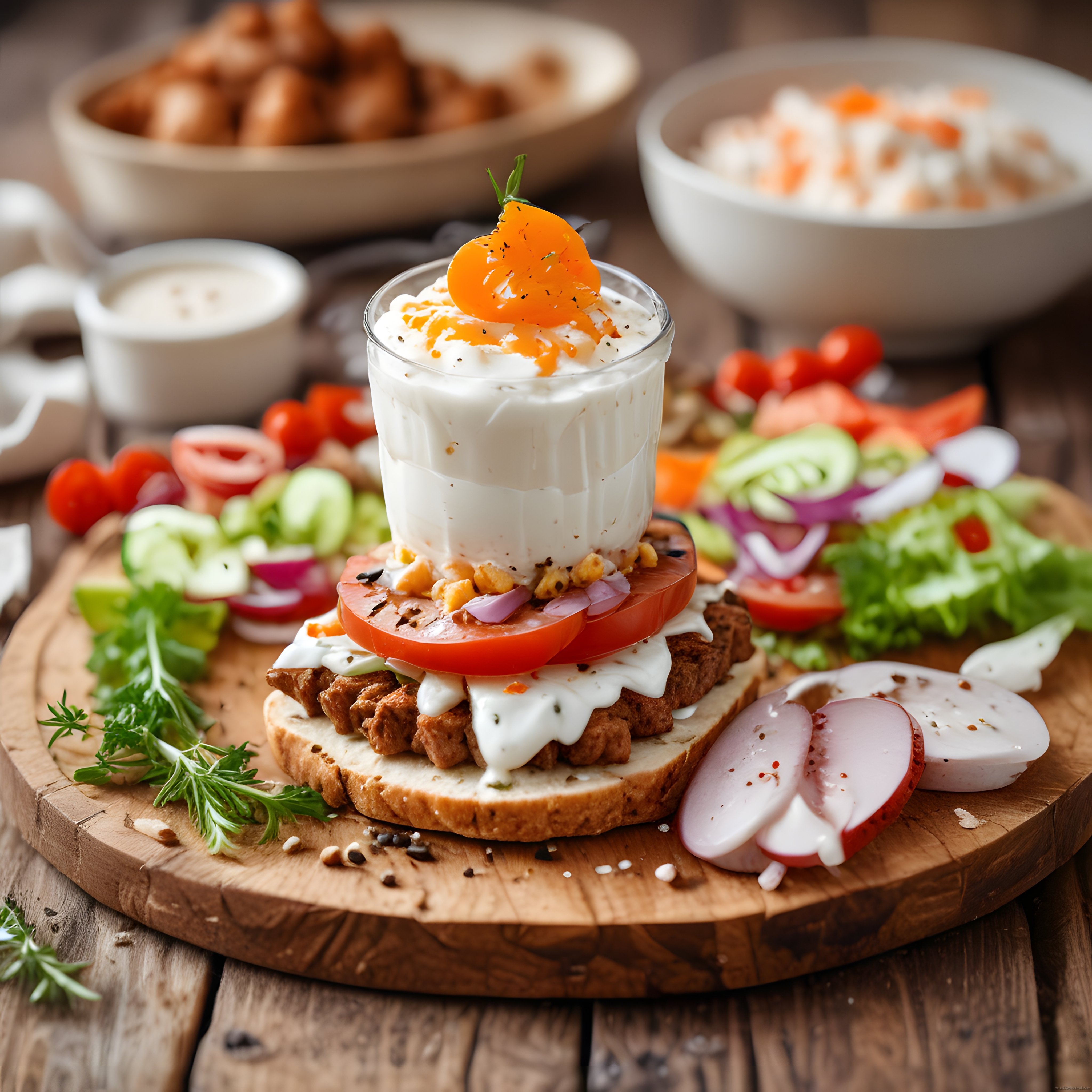 Zengin Kahvaltı Sofrası: Ekmek Üstü Lezzetler ve Yoğurtlu Yumurtalı Sunum