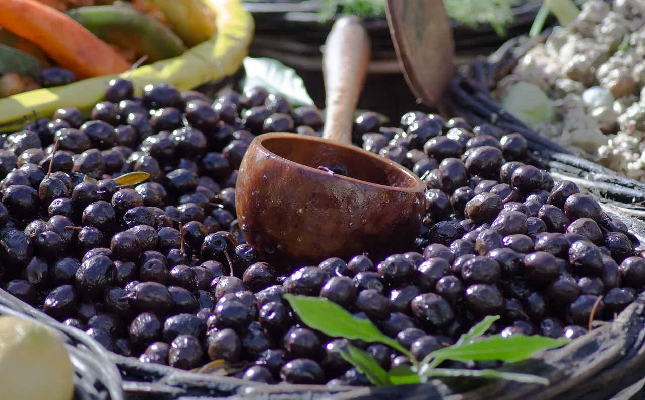 Zeytin dalı ve şişelenmiş zeytinyağı fotoğrafı