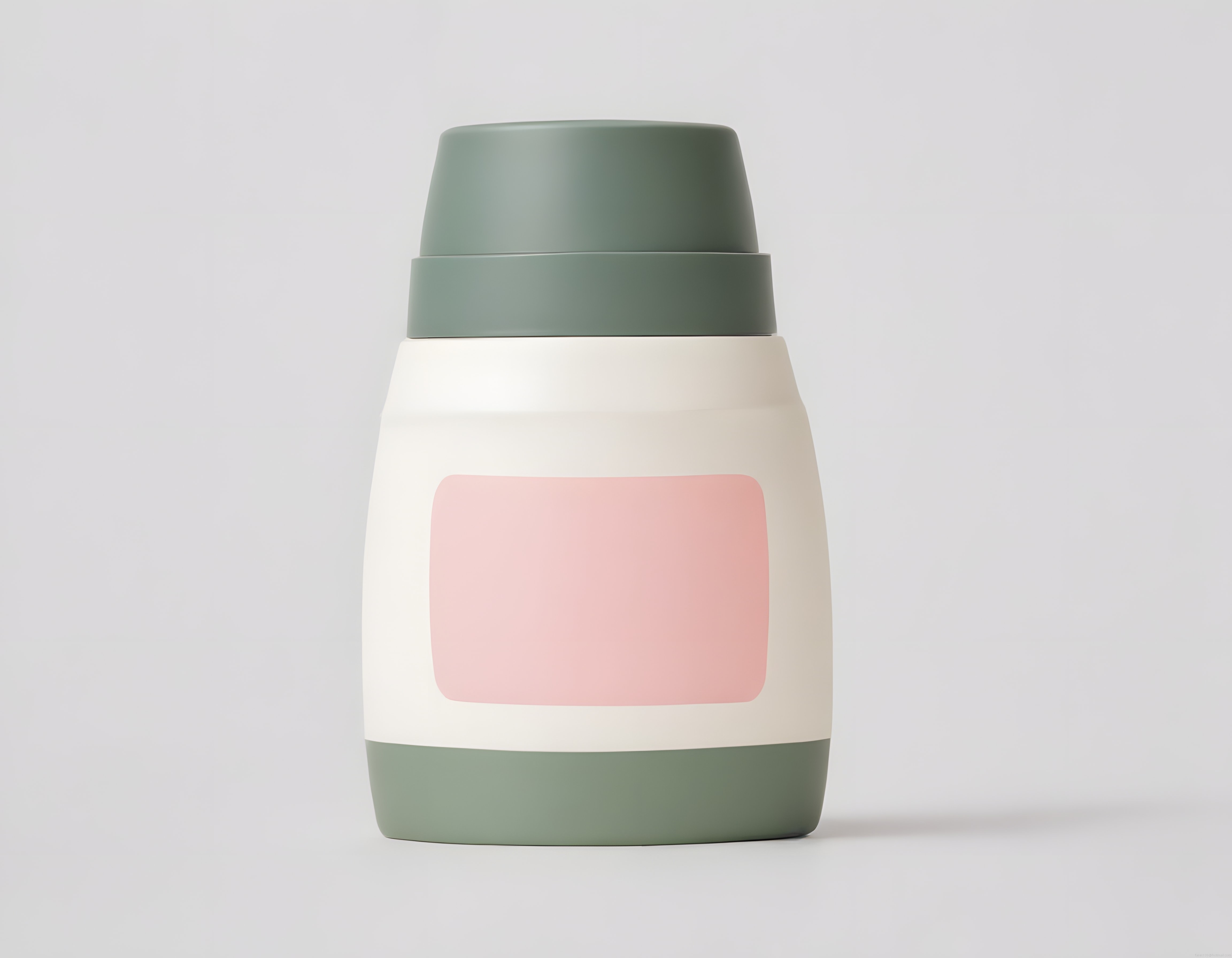 Zeytin Yeşili Detaylı Modern Termos: Minimal Şişe Tasarımı ve Mockup