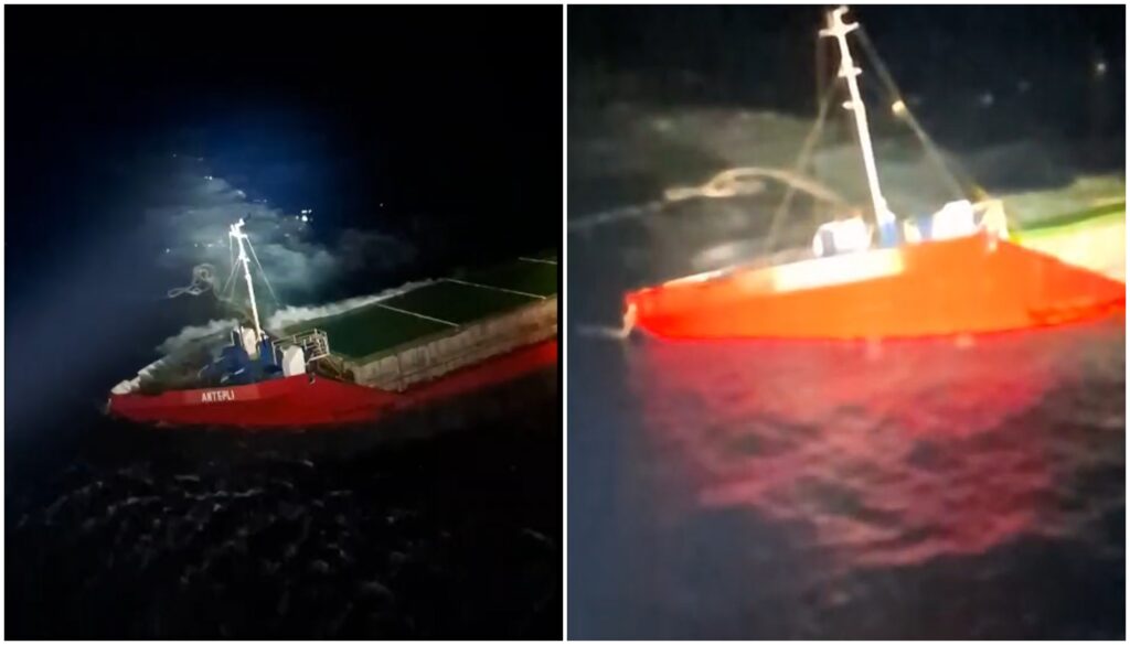 Baf açıklarında batan ticari gemideki 10 mürettebat kurtarıldı