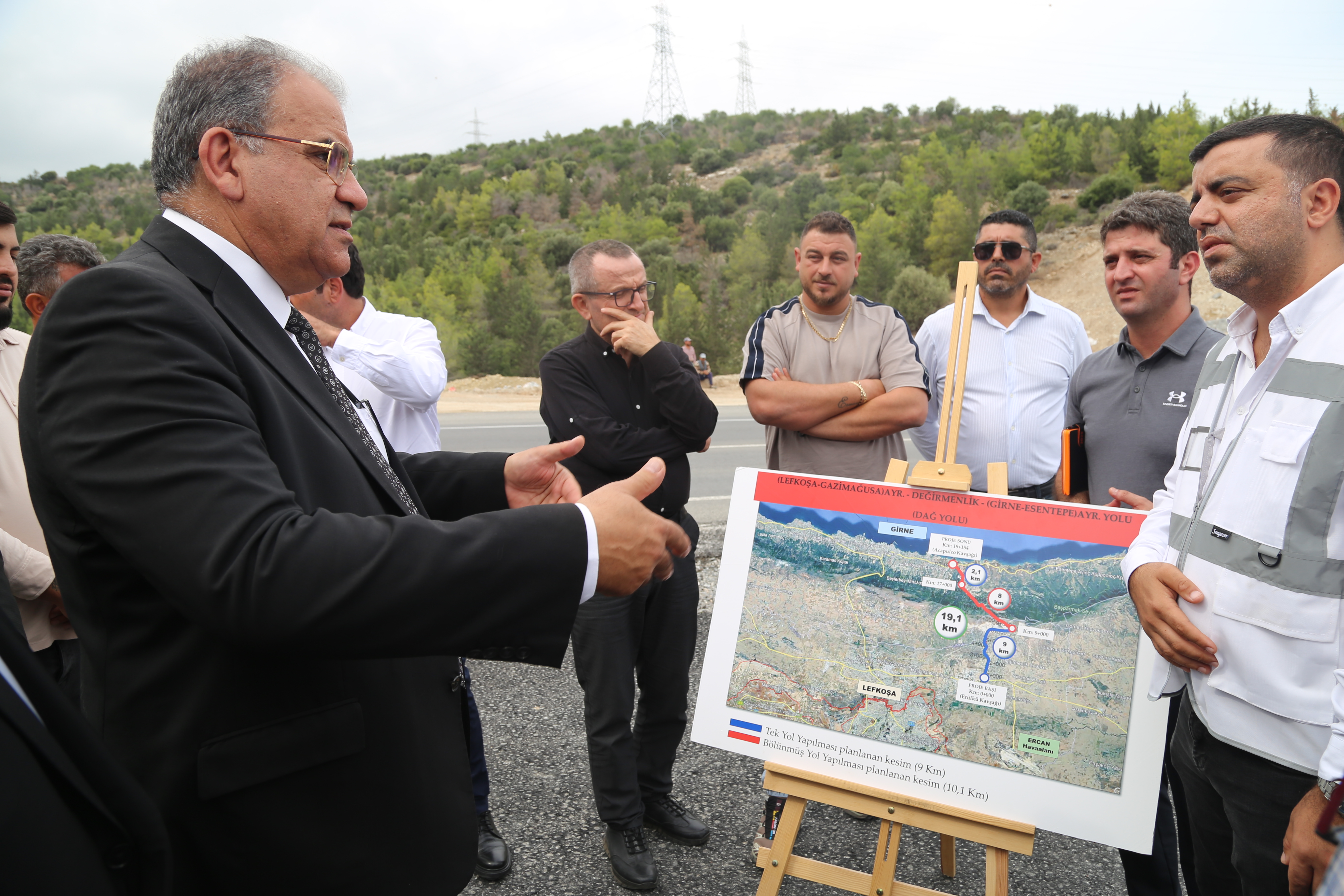 Bayındırlık Bakanı Sucuoğlu, Girne dağ yolunda son adımları değerlendirdi