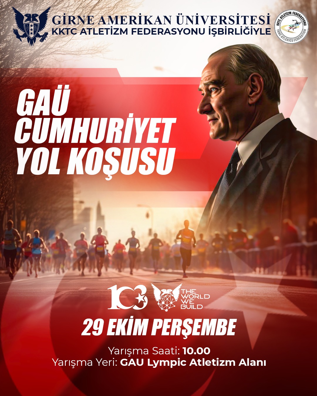 GAÜ 29 Ekim Cumhuriyet Yol Koşusu için başvurular sürüyor