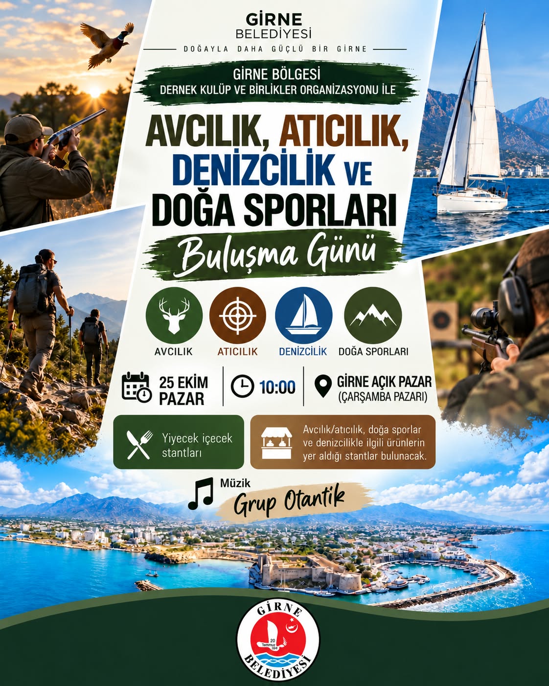 Girne'de avcılık, atıcılık, denizcilik ve doğa sporları buluşma günü düzenlenecek