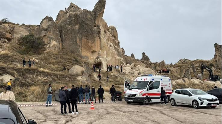 Kapadokya'da çöken peribacasında üç kişi hayatını kaybetti