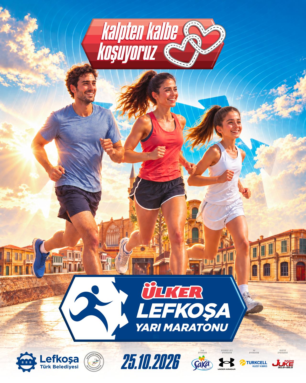 Lefkoşa Yarı Maratonu nedeniyle 25 Ekim'de bazı yollar araç trafiğine kapatılacak