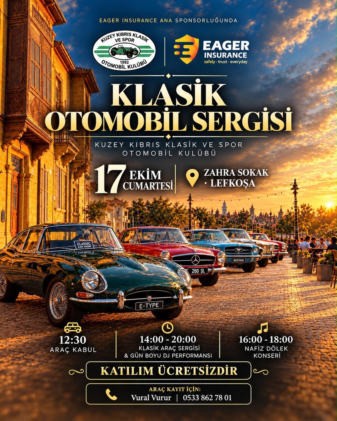 Zahra Sokak’ta Nostalji Rüzgarı: Klasik Otomobil Şöleni Cumartesi Açılıyor