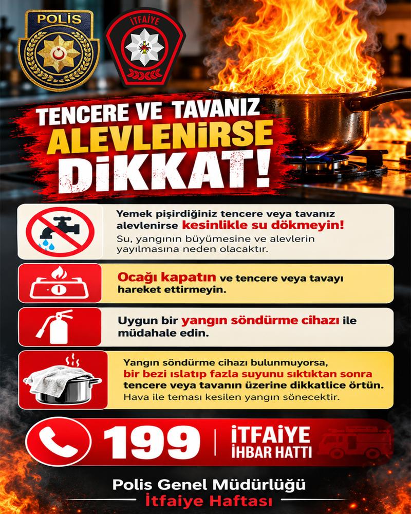 İtfaiye Haftası'nda mutfak yangınlarına karşı kritik önlemler