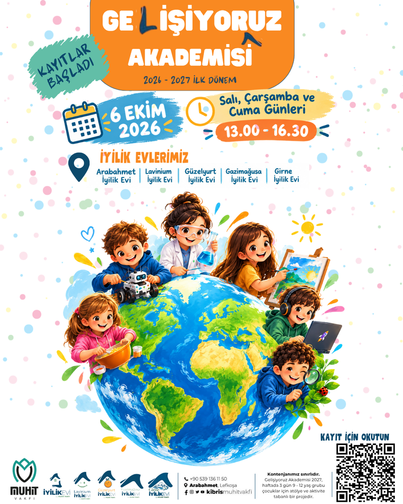 Muhit Vakfı’nın “Gelişiyoruz Akademisi 2027” Çocuk Programı 6 Ekim’de Başlıyor
