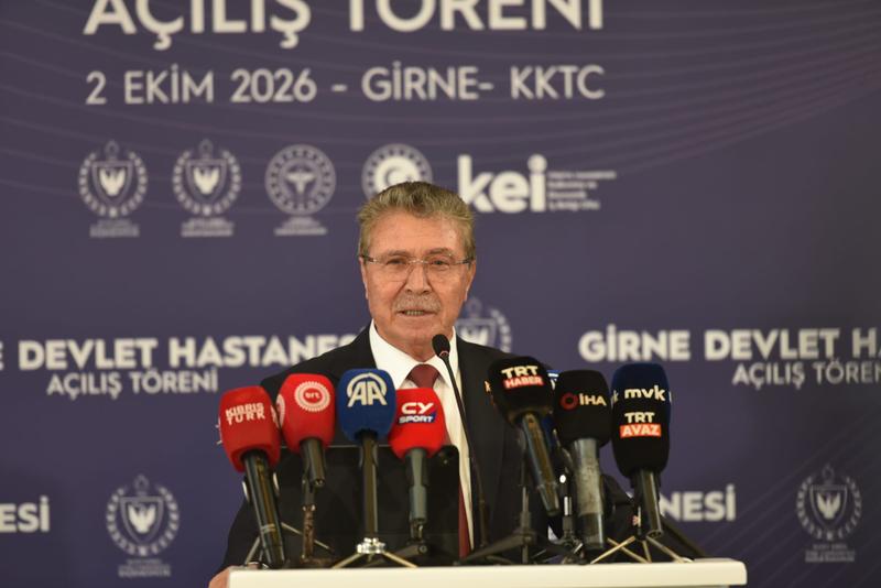 Üstel, Girne‑Güzelyurt Hastane Açılışında “Söz Uçar Eser Kalır” diyerek projeleri hayata geçirdi